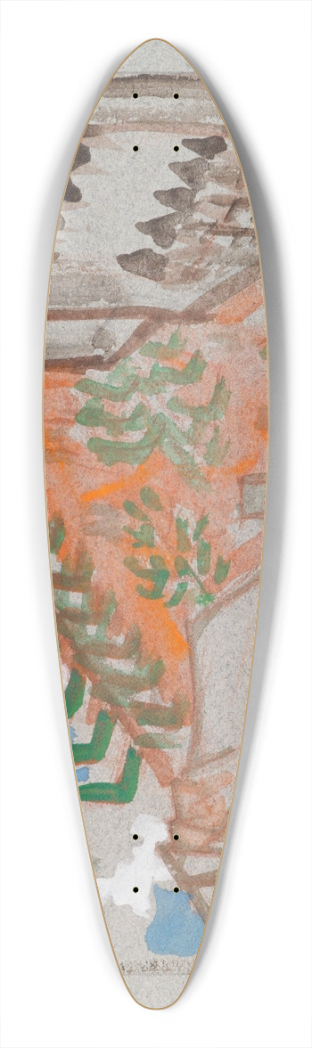 Akseli Gallen-Kallela - The Great Kalevala, Poem II, Vinminen and Eagle, sketch with signature. 39.3 inch art pintail longboard deck