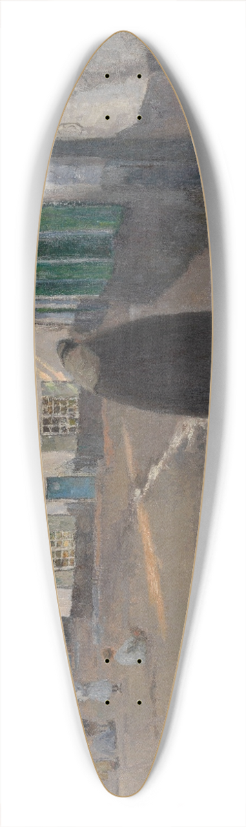 Albert Baertsoen - Square in Flanders 39.3 inch art pintail longboard deck