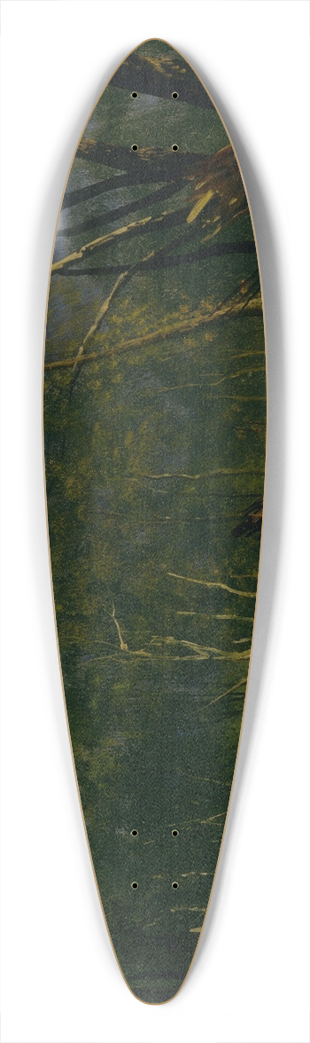 Albert Bierstadt - Indians in Council, California 39.3 inch art pintail longboard deck