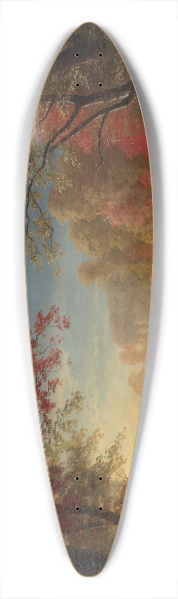 Albert Bierstadt - Indian Sunset, Deer by aLake 39.3 inch art pintail longboard deck