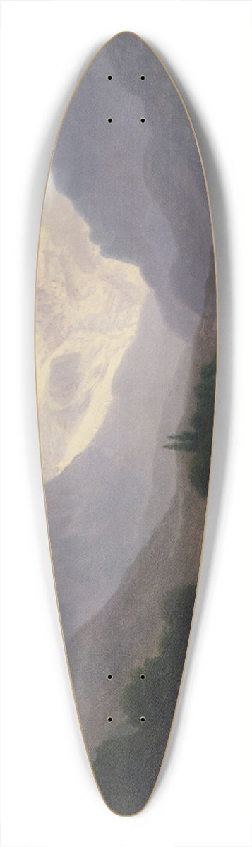 Albert Bierstadt - Mountain Scene 39.3 inch art pintail longboard deck