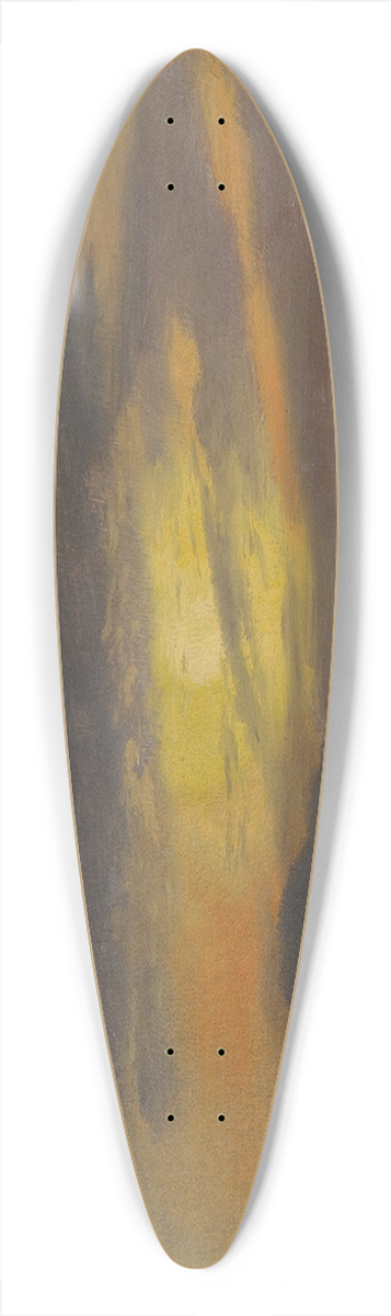 Albert Bierstadt - Sunset 39.3 inch art pintail longboard deck