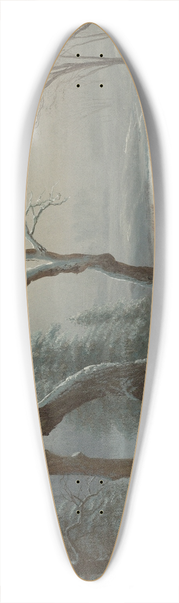 Albert Bierstadt - Winter In Yosemite 39.3 inch art pintail longboard deck