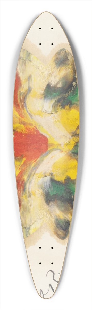 Albert Bierstadt - YellowButterfly 39.3 inch art pintail longboard deck