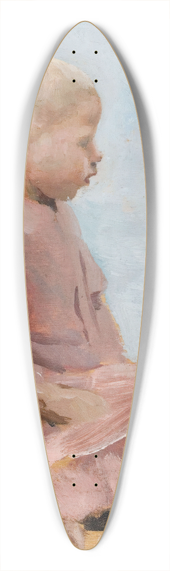 Albert Edelfelt - Child In A Red Dress, Rehearsal For Saturday Night In Hamar 39.3 inch art pintail longboard deck