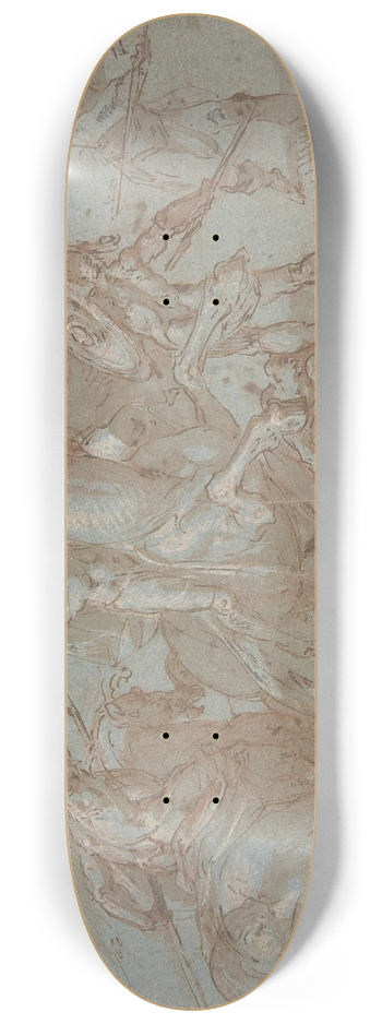 Bartholomaeus Spranger - Classical Battle Scene 8.25 inch art skate deck
