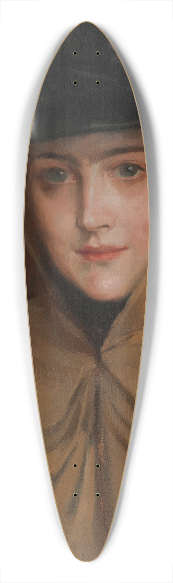 Albert Edelfelt - Portrait of a Young Woman 39.3 inch art pintail longboard deck