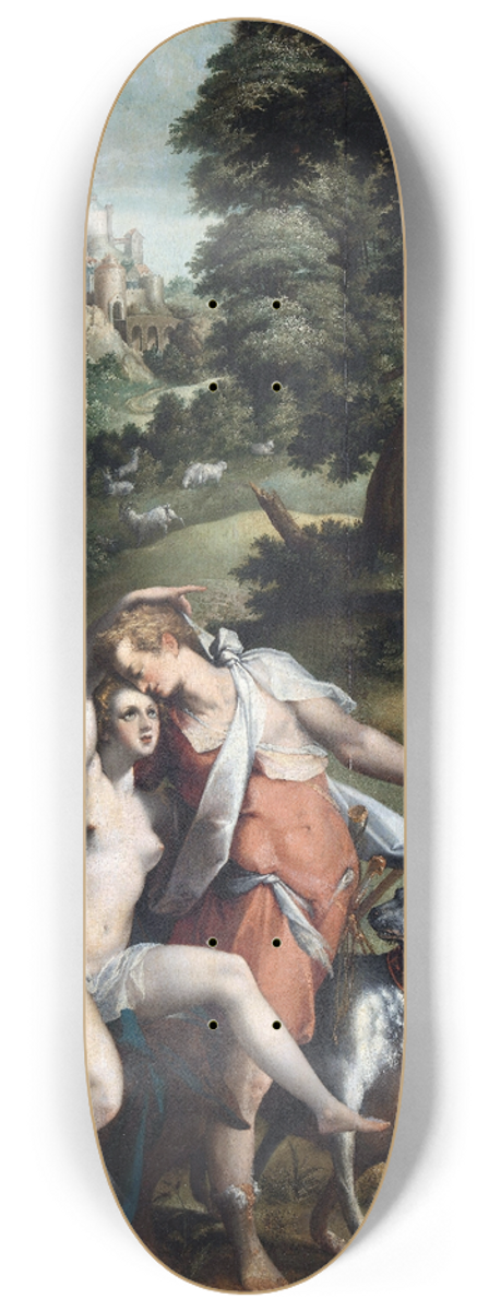 Bartholomaeus Spranger - Venus and Adonis 8.25 inch art skate deck