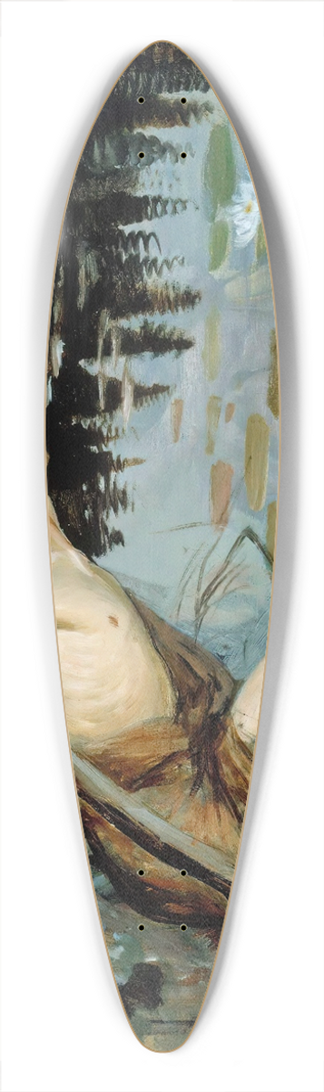 Albert Edelfelt - Youth And A Mermaid, Sketch 39.3 inch art pintail longboard deck