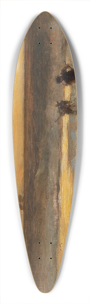 Albert Flamm - Crab Fishermen On The Beach 39.3 inch art pintail longboard deck