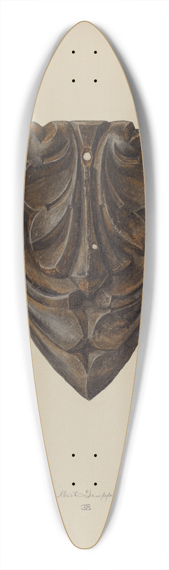 Albert Geuppert - Crowning Leaf 39.3 inch art pintail longboard deck