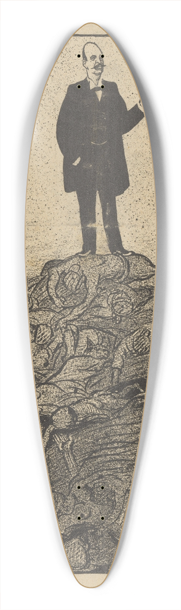 Albert Hahn - De Notenkraker, 16 november 1907 ; Oost-Indisch blind 39.3 inch art pintail longboard deck