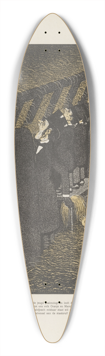 Albert Hahn - Katholieken aan de staatsruif 39.3 inch art pintail longboard deck