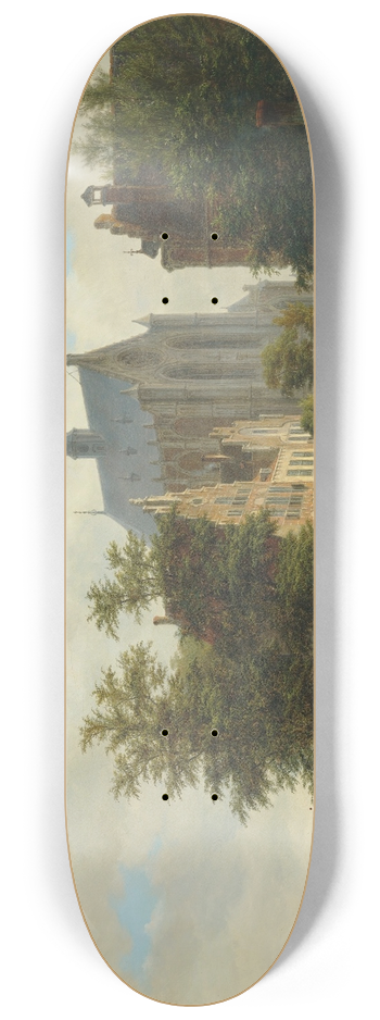 Bartholomeus Johannes van Hove - Ferry Crossing in Haarlem 8.25 inch art skate deck