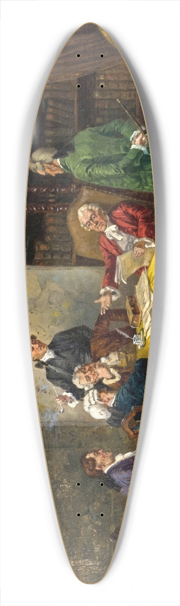 Albert Joseph Franke - Herrenrunde im Bibliothekszimmer 39.3 inch art pintail longboard deck