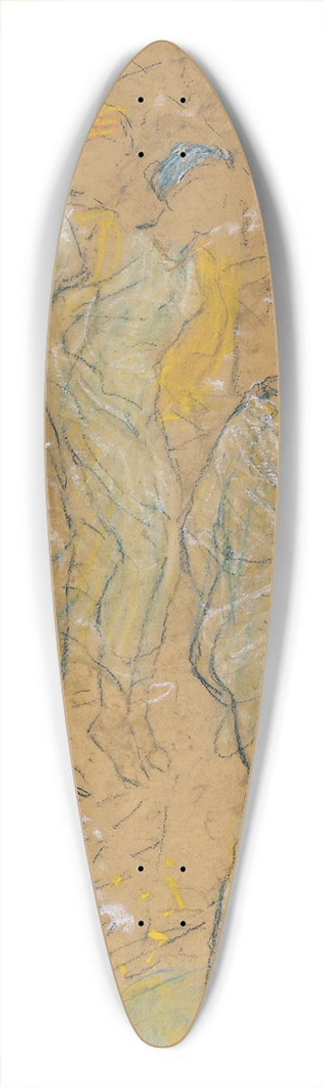 Albert Joseph Moore - Study for Kingcups 39.3 inch art pintail longboard deck
