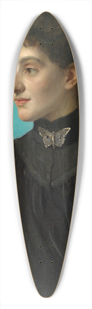 Albert Lang - Portrait of a girl 39.3 inch art pintail longboard deck