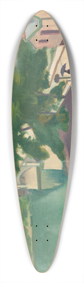 Albert Marquet - Le pont de Chennevires, temps gris 39.3 inch art pintail longboard deck