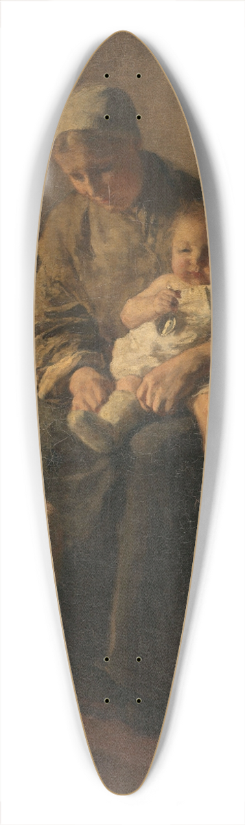 Albert Neuhuys - A Mother with her Child 39.3 inch art pintail longboard deck