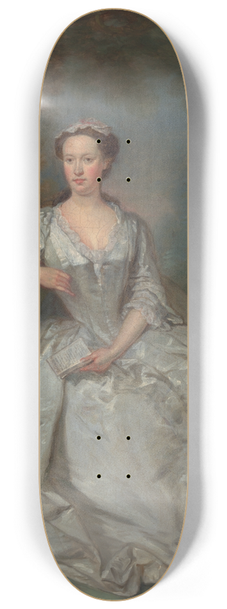 Bartholomew Dandridge - A Lady with a Book 8.25 inch art skate deck