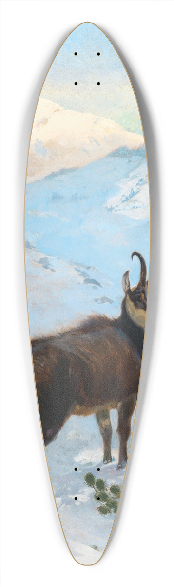 Albert Singer - A Chamois in the Mountains 39.3 inch art pintail longboard deck