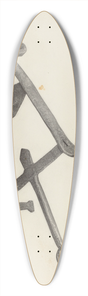 Albert Taxson - Flat Iron Holder 39.3 inch art pintail longboard deck