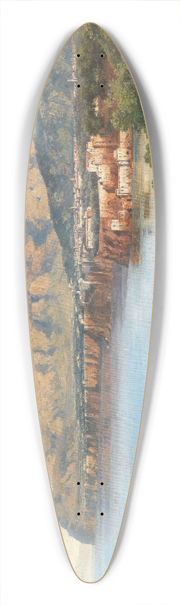 Albert Zimmermann - A View Of Sorrento 39.3 inch art pintail longboard deck
