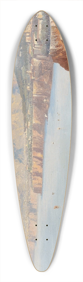 Albert Zimmermann - Coastal Landscape In Sorrento Near Naples 39.3 inch art pintail longboard deck
