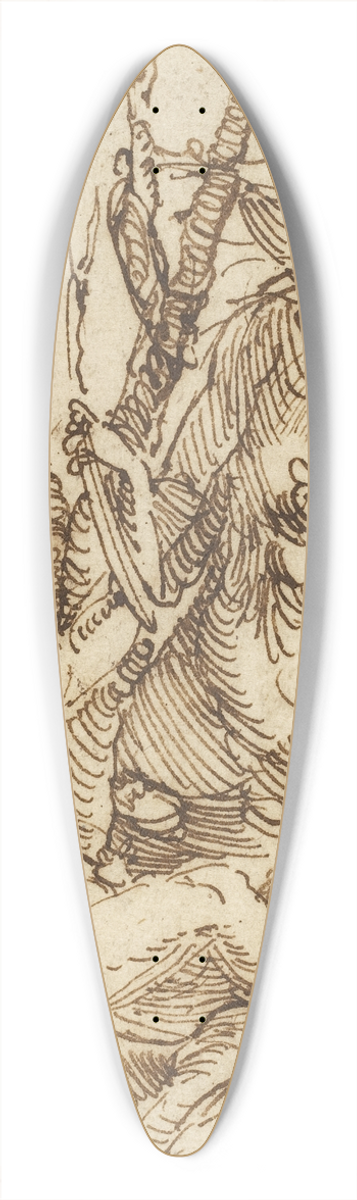 Albrecht Drer - The Centaur Family 39.3 inch art pintail longboard deck