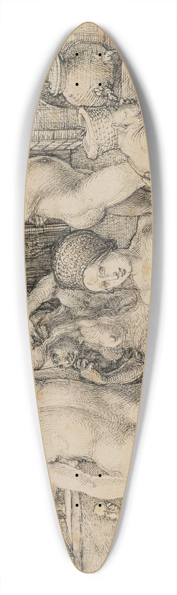 Albrecht Drer - The Womens Bath 39.3 inch art pintail longboard deck