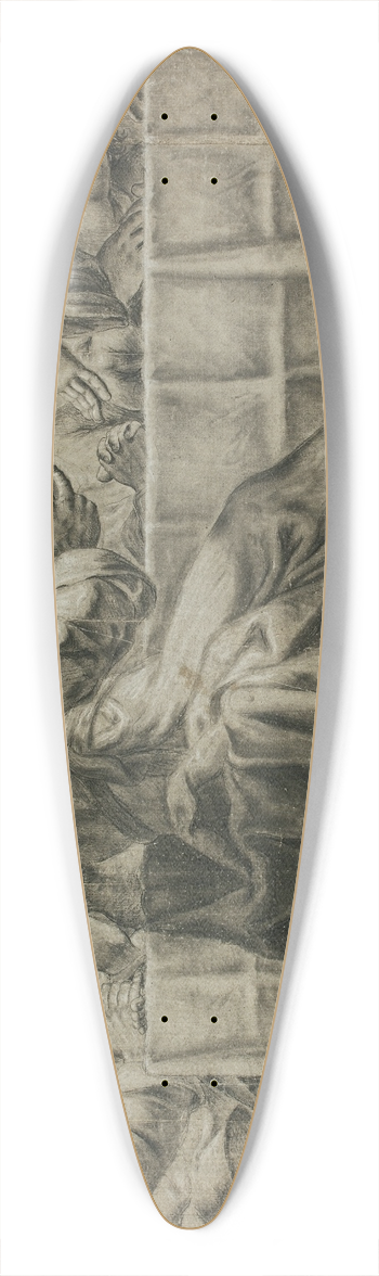 Albrecht Schmid - Last Supper 39.3 inch art pintail longboard deck