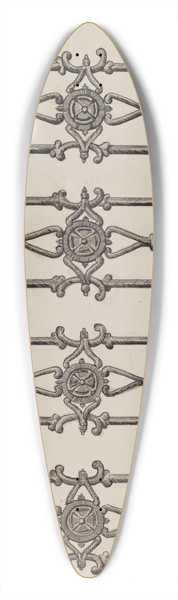 Al Curry - Cast Iron Balcony Rail 39.3 inch art pintail longboard deck