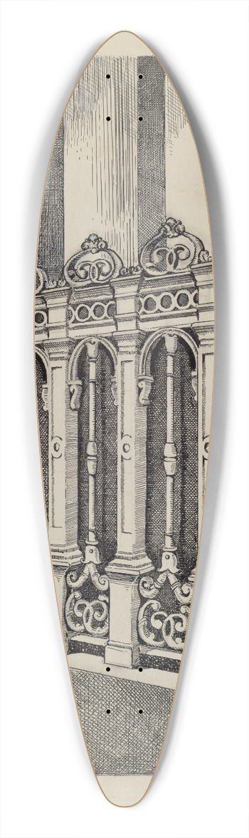 Al Curry - Cast Iron Fence 39.3 inch art pintail longboard deck
