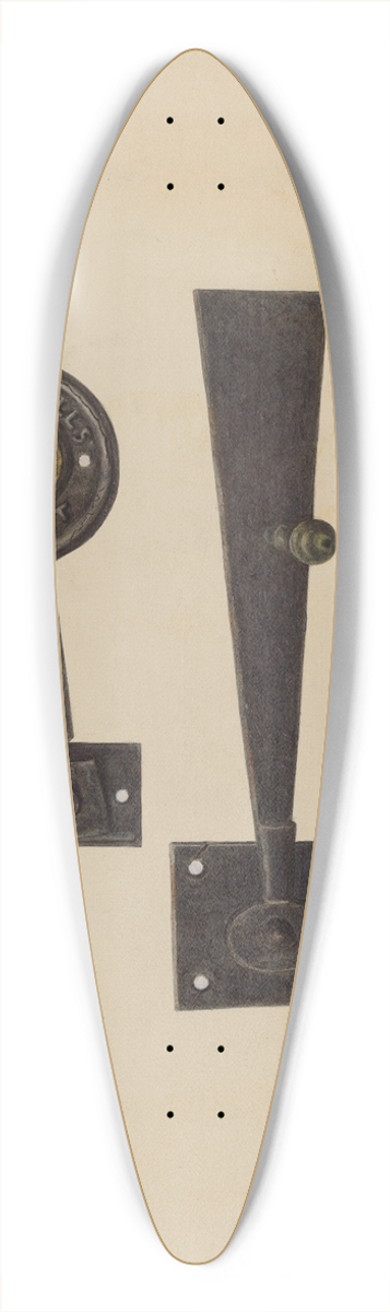 Al Curry - Three Door Latches 39.3 inch art pintail longboard deck