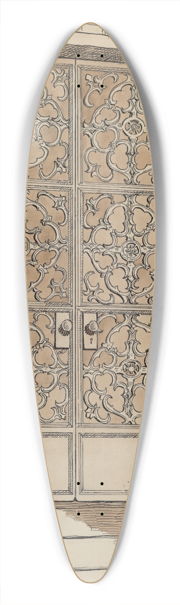 Al Curry - Wrought and Cast Iron Doorway 39.3 inch art pintail longboard deck