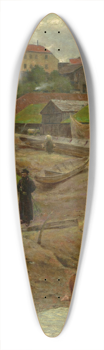 Aleksander Gierymski - Powile (Bank of the Vistula in Warsaw) 39.3 inch art pintail longboard deck