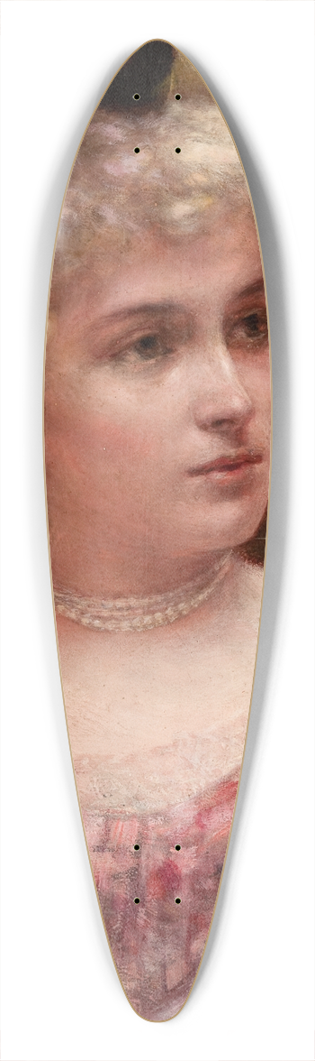 Aleksander Gierymski - Rococo Lady 39.3 inch art pintail longboard deck