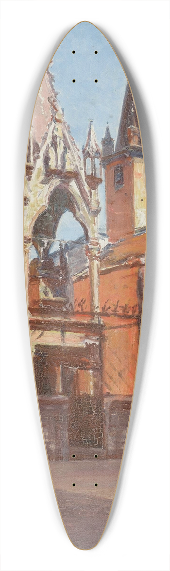 Aleksander Gierymski - Scaliger Tombs in Verona 39.3 inch art pintail longboard deck