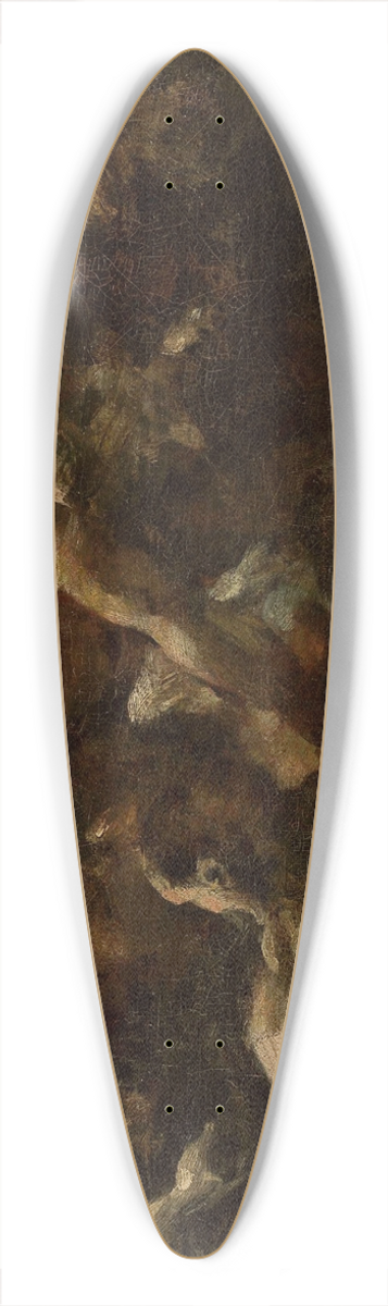 Aleksander Gierymski - Tavern in Rome, sketch 39.3 inch art pintail longboard deck