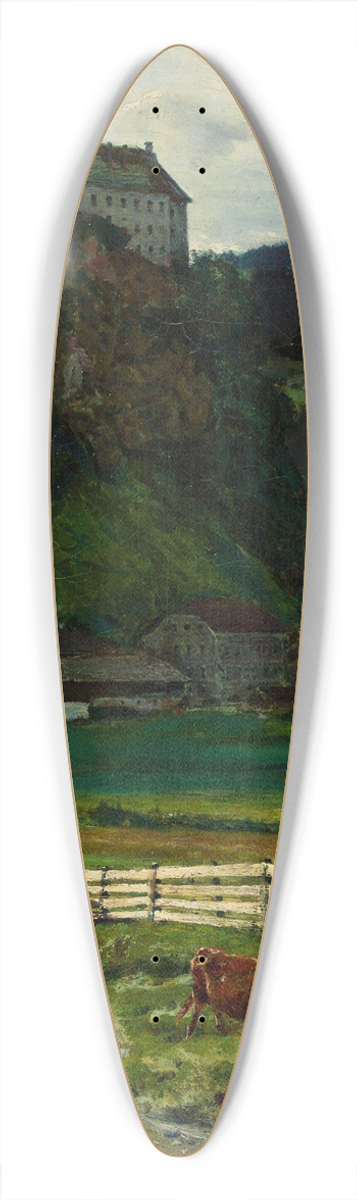 Aleksander Gierymski - View of the Kufstein Fortress vicinity 39.3 inch art pintail longboard deck