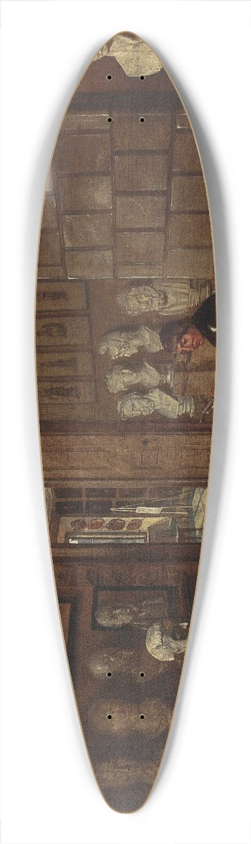 Aleksander Kokular - Painter in the studio 39.3 inch art pintail longboard deck