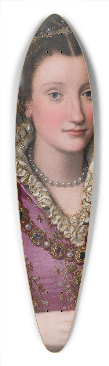 Alessandro Allori - Portrait of a Lady 39.3 inch art pintail longboard deck