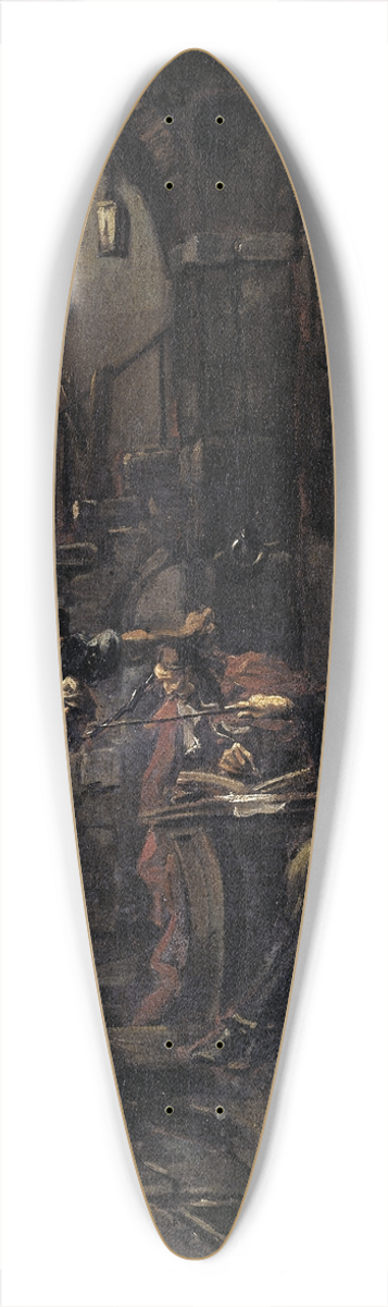 Alessandro Magnasco - Brutal Interrogation 39.3 inch art pintail longboard deck