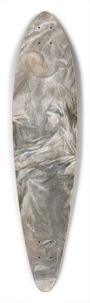 Alessandro Magnasco - Flight into Egypt 39.3 inch art pintail longboard deck