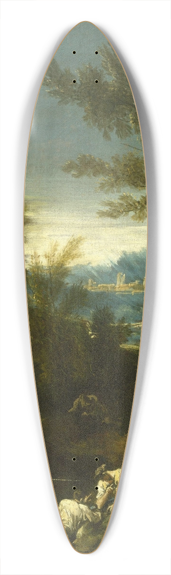 Alessandro Magnasco - Landscape with Figures 39.3 inch art pintail longboard deck