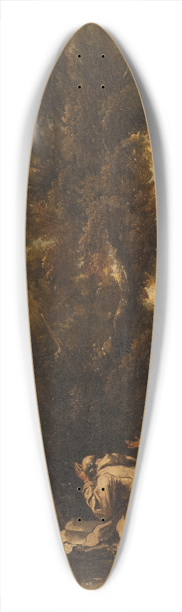 Alessandro Magnasco - Landscape with two Repentant Monks 39.3 inch art pintail longboard deck