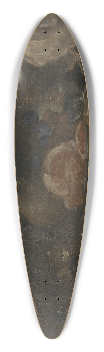 Alexander Adriaenssen - Still life with flowers, ham, game, shellfish and fruit 39.3 inch art pintail longboard deck