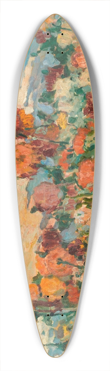 Alexander Altmann - Flowers in a Park 39.3 inch art pintail longboard deck