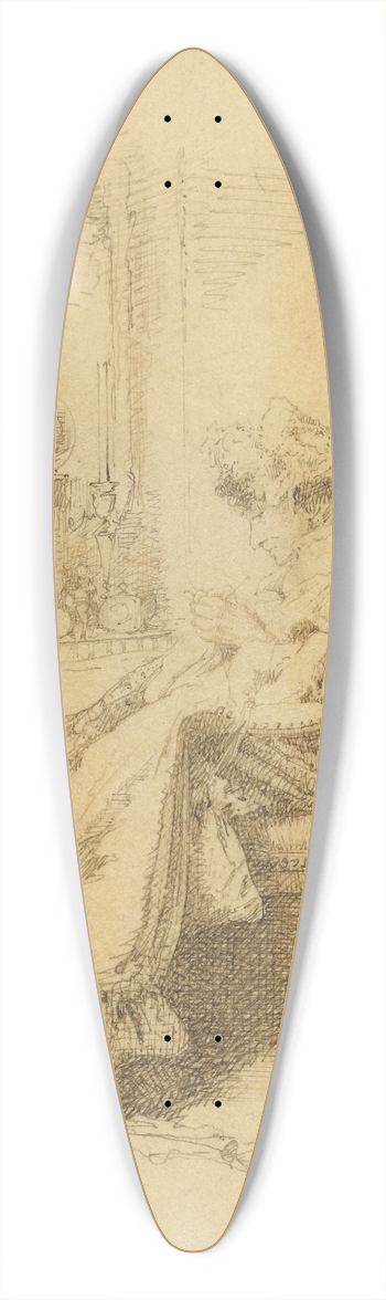 Alexander Hugo Bakker Korff - Breiende oude dame 39.3 inch art pintail longboard deck