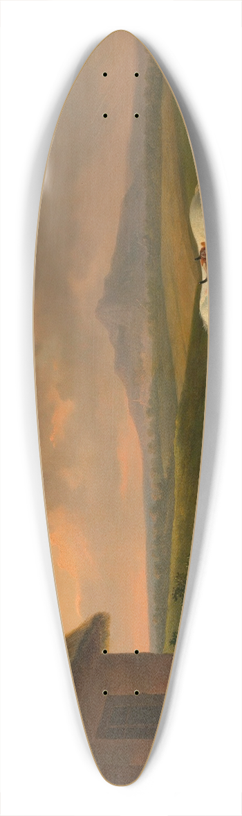 Alexander Johann Dallinger von Dalling - Pferd und Kuh im Wirtschaftshof 39.3 inch art pintail longboard deck